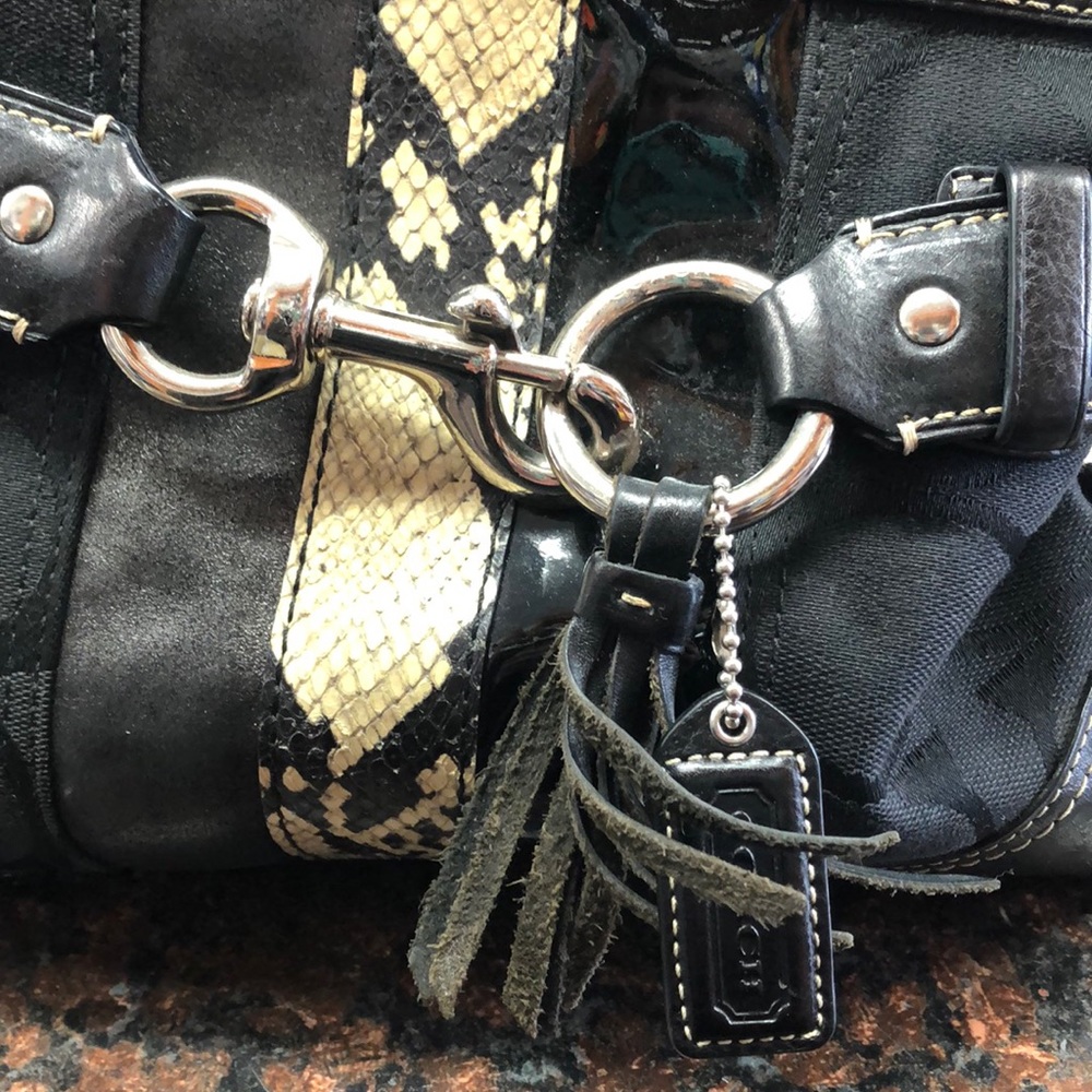 Coach Hampton 10262 Signature Python Tote - image 4